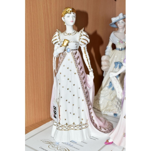 594 - FOUR COALPORT FIGURINES FROM THE 'FEMMES FATALES' COLLECTION, comprising Mrs Fitzgerald 812/12,500 w... 