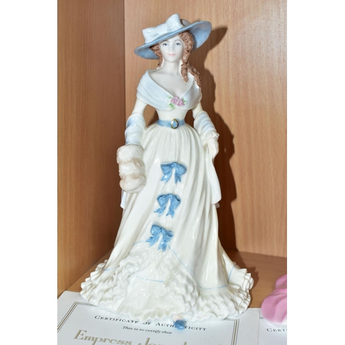 594 - FOUR COALPORT FIGURINES FROM THE 'FEMMES FATALES' COLLECTION, comprising Mrs Fitzgerald 812/12,500 w... 