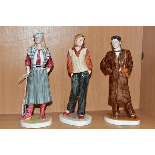 595 - THREE COALPORT FIGURINES FROM THE 'HIGH STYLE COLLECTION', comprising 'Jody', 'Gina' and 'Lucinda' t... 