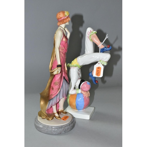 596 - TWO ROYAL DOULTON FIGURES, comprising a clown figure 'Tumbling' HN3283 and 'Stephanie' from the Clas... 