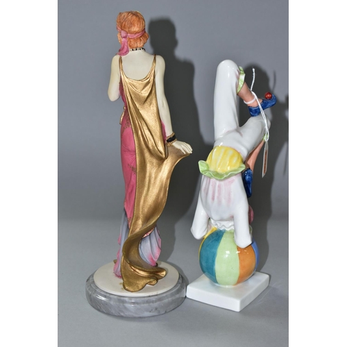 596 - TWO ROYAL DOULTON FIGURES, comprising a clown figure 'Tumbling' HN3283 and 'Stephanie' from the Clas... 