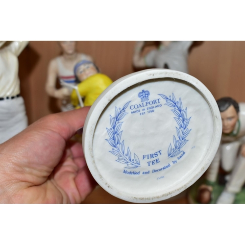 598 - FIVE COALPORT SPORTING FIGURES, comprising 'The Olympic Runner' limited edition produced for the 198... 