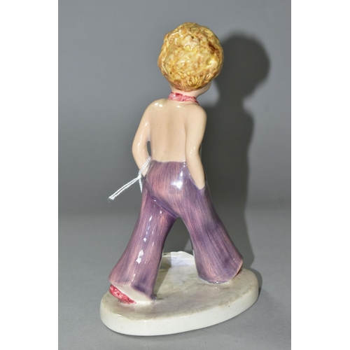 601 - A GOLDSCHEIDER MYOTT (STAFFORDSHIRE) FIGURINE OF A WALKING FEMALE FIGURE, printed marks to the base,... 