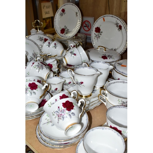 640 - ONE HUNDRED AND EIGHTY FOUR PIECES OF ROYAL STAFFORD 'ROSES TO REMEMBER' PATTERN DINNER AND TEA WARE... 