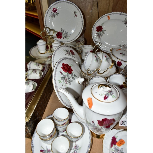 640 - ONE HUNDRED AND EIGHTY FOUR PIECES OF ROYAL STAFFORD 'ROSES TO REMEMBER' PATTERN DINNER AND TEA WARE... 