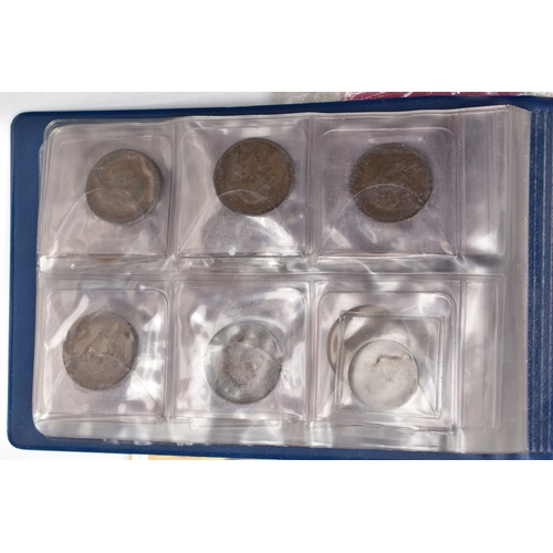 132 - A BOX OF MIXED COINAGE, to include a small album of copper coins, tins and boxes of world coins, 3x ... 