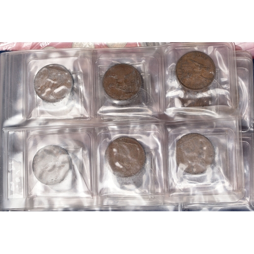 132 - A BOX OF MIXED COINAGE, to include a small album of copper coins, tins and boxes of world coins, 3x ... 