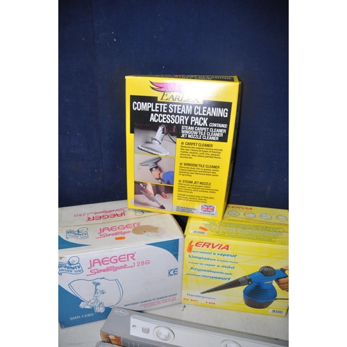 1090 - A SELECTION OF HOUEHOLD ITEMS, to include a Earlex SS100 steam wallpaper stripper, Lervia steam clea... 