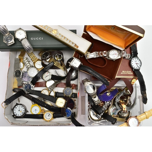 108 - AN ASSORTMENT OF WRISTWATCHES, a Swiss Army quartz wristwatch with white dial, a Citron quartz wrist... 
