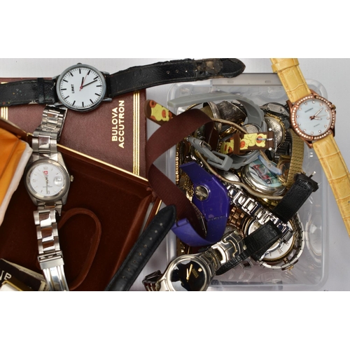 108 - AN ASSORTMENT OF WRISTWATCHES, a Swiss Army quartz wristwatch with white dial, a Citron quartz wrist... 