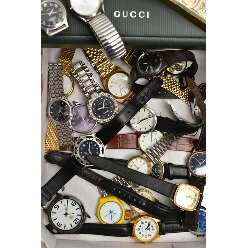 108 - AN ASSORTMENT OF WRISTWATCHES, a Swiss Army quartz wristwatch with white dial, a Citron quartz wrist... 