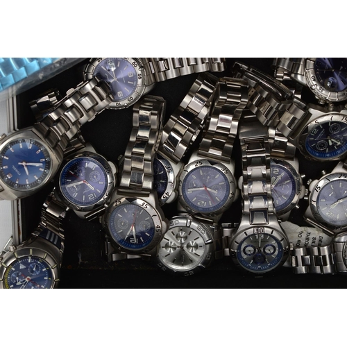 98 - A BOX OF ASSORTED GENTS WRISTWATCHES, to include seven 'Constant' watches, six 'Ben Sherman' watches... 