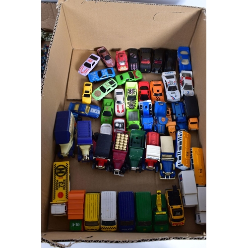 24 - A QUANTITY OF UNBOXED AND ASSORTED MODERN PLAYWORN DIECAST AND PLASTIC VEHICLES, to include a collec... 