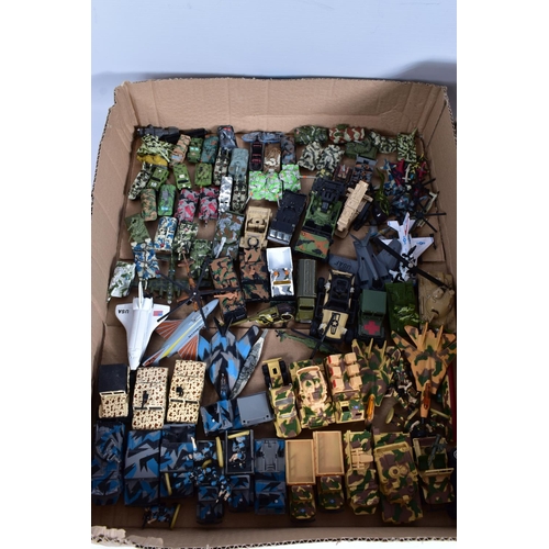 24 - A QUANTITY OF UNBOXED AND ASSORTED MODERN PLAYWORN DIECAST AND PLASTIC VEHICLES, to include a collec... 