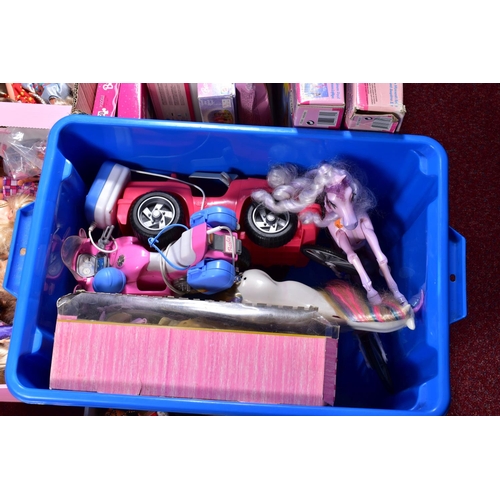 30 - A LARGE QUANTITY OF BOXED AND UNBOXED MODERN BARBIE DOLLS, CLOTHING AND ACCESSORIES, to include boxe... 