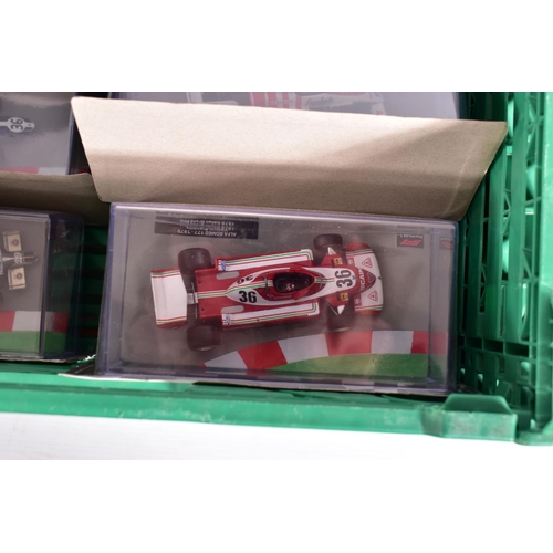 38 - A QUANTITY OF BOXED 1/43 SCALE FORMULA 1 RACING CAR MODELS, mainly from the Panini F1 collection par... 