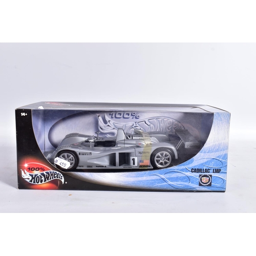 40 - THREE BOXED MAISTO 1:18 SCALE GT RACING CARS, Audi R8R Le Mans (1999), No.38881, B.M.W. V12 LMR (199... 