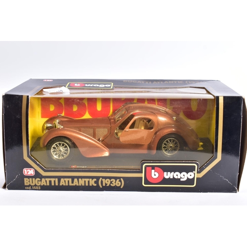 45 - A QUANTITY OF BOXED BBURAGO 1:24 SCALE DIECAST CAR MODELS, mix of 1930's and 1940's sports cars incl... 