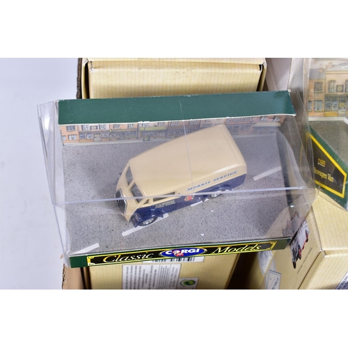 46 - A QUANTITY OF BOXED CORGI CLASSICS BUS, COACH, LORRY AND VAN MODELS, to include Silver Service A.E.C... 