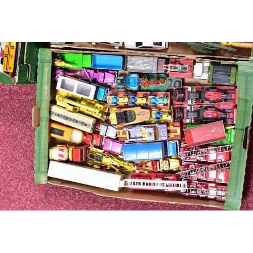 50 - A QUANTITY OF UNBOXED AND ASSORTED PLAYWORN DIECAST VEHICLES, to include Matchbox King Size, Matchbo... 