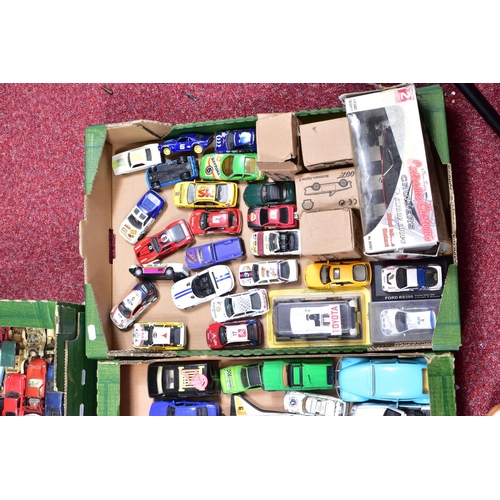 50 - A QUANTITY OF UNBOXED AND ASSORTED PLAYWORN DIECAST VEHICLES, to include Matchbox King Size, Matchbo... 