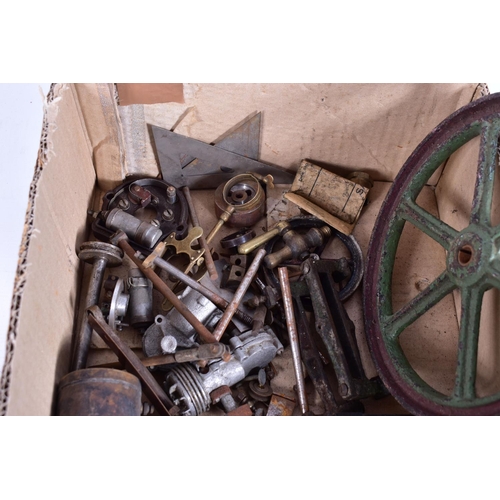 52 - A LIVE STEAM MODEL OF A PORTABLE/AGRICULTURAL STEAM ENGINE, not tested, not complete, missing most o... 