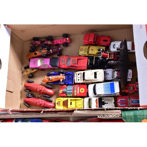 57 - A QUANTITY OF UNBOXED AND ASSORTED PLAYWORN DIECAST VEHICLES, mainly Matchbox 1 - 75 series regular ... 