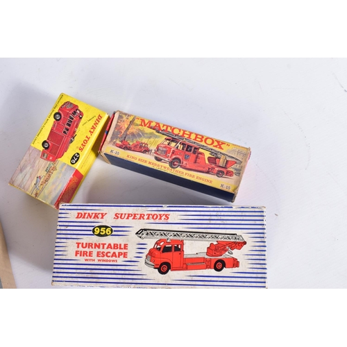 6 - A BOXED DINKY SUPERTOYS BEDFORD TURNTABLE FIRE ESCAPE, No.956, playworn condition with paint loss an... 