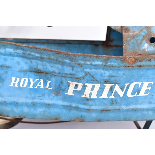 60 - A TRI-ANG ROYAL PRINCE PRESSED STEEL PEDAL CAR, version with white  solid disc wheels, chrome hubcap... 