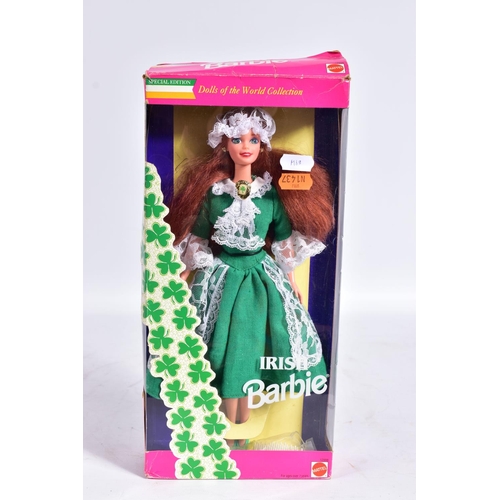 68 - THREE BOXED MODERN MATTEL IRISH THEMED DOLLS, Barbie Collector Pink Label Dolls of the World/Festiva... 