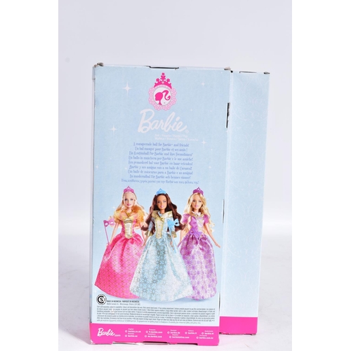 69 - THREE BOXED MODERN MATTEL MASQUERADE BALL BARBIE DOLLS, (M3443, M3444, M6345), all appear complete a... 