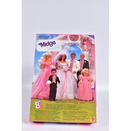 74 - SIX BOXED MODERN MATTEL BARBIE DOLLS, Midge's Wedding Midge in Wedding dress (9606) and Barbie in Br... 