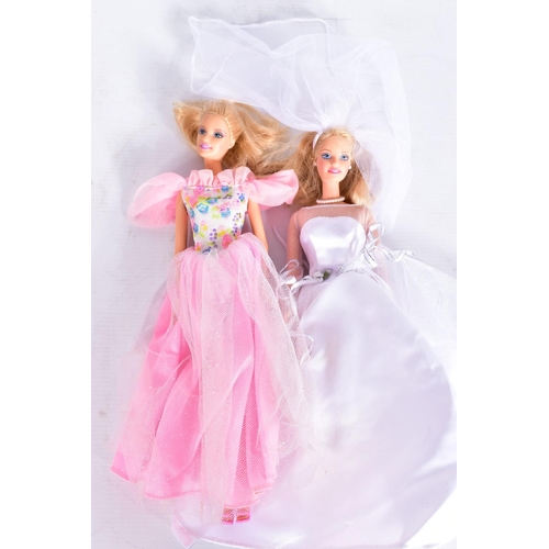 75 - A QUANTITY OF UNBOXED AND ASSORTED MODERN MATTEL BARBIE DOLLS, majority in Wedding dresses or Brides... 