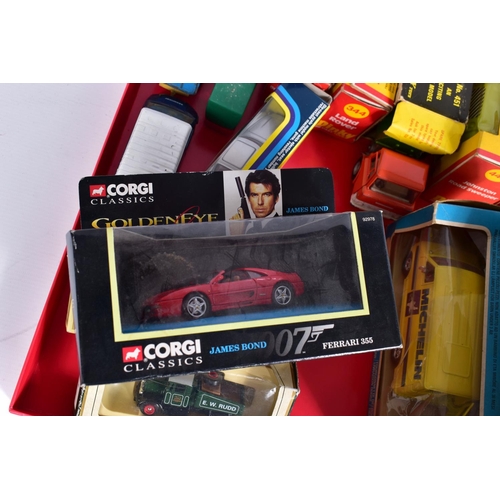 78 - A QUANTITY OF BOXED AND UNBOXED DIECAST VEHICLES, to include boxed Corgi Classics James Bond Aston M... 