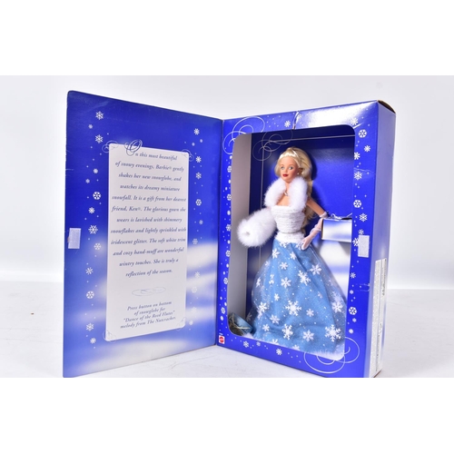 103 - FOUR BOXED MODERN MATTEL BARBIE DOLLS WITH A WINTER THEME, Winter Evening, Snow Sensation, Avon Excl... 