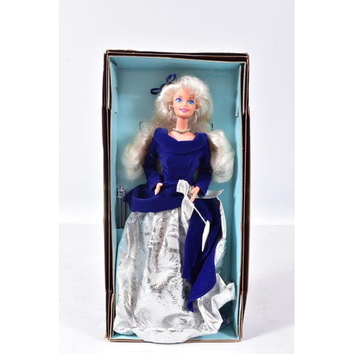 103 - FOUR BOXED MODERN MATTEL BARBIE DOLLS WITH A WINTER THEME, Winter Evening, Snow Sensation, Avon Excl... 