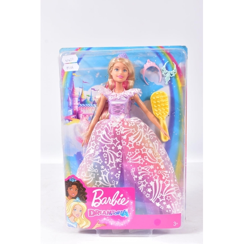 106 - FIVE BOXED MODERN MATTEL BARBIE DREAMTOPIA DOLLS, mostly Princesses, all appear complete and in good... 