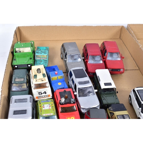 114 - A QUANTITY OF UNBOXED AND ASSORTED PLAYWORN DIECAST VEHICLES, to include a collection of assorted La... 