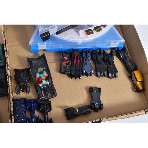 114 - A QUANTITY OF UNBOXED AND ASSORTED PLAYWORN DIECAST VEHICLES, to include a collection of assorted La... 