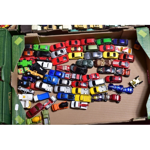 117 - A QUANTITY OF UNBOXED AND ASSORTED MODERN DIECAST VEHICLES, to include Matchbox, Corgi, Siku, Bburag... 