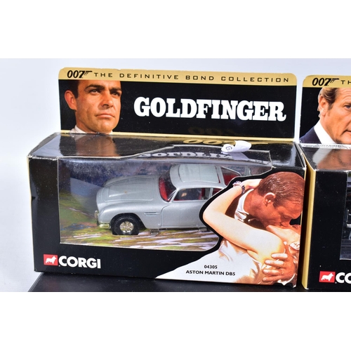 123 - A QUANTITY OF ELEVEN BOXED CORGI CLASSICS MODELS FROM THE DEFINITIVE BOND COLLECTION, all appear com... 