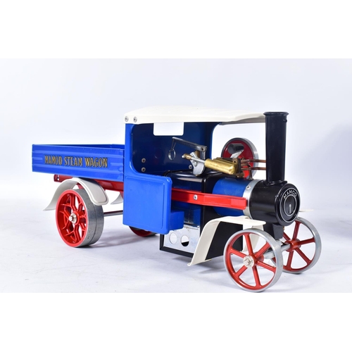 133 - A BOXED MAMOD LIVE STEAM WAGON, No.SW1, not tested, appears largely complete, in very good condition... 