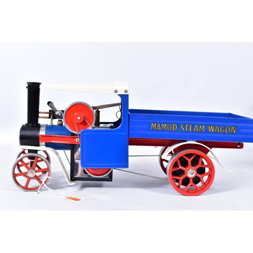 133 - A BOXED MAMOD LIVE STEAM WAGON, No.SW1, not tested, appears largely complete, in very good condition... 