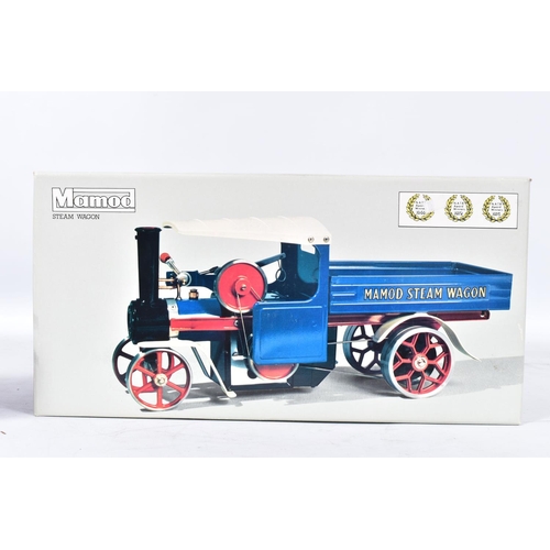 133 - A BOXED MAMOD LIVE STEAM WAGON, No.SW1, not tested, appears largely complete, in very good condition... 