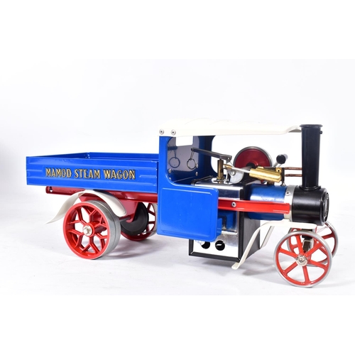 133 - A BOXED MAMOD LIVE STEAM WAGON, No.SW1, not tested, appears largely complete, in very good condition... 