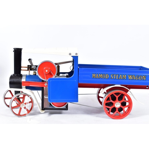 133 - A BOXED MAMOD LIVE STEAM WAGON, No.SW1, not tested, appears largely complete, in very good condition... 