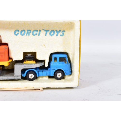 137 - A BOXED CORGI BEDFORD TK MACHINERY CARRIER AND PRIESTMAN CUB SHOVEL, Gift Set No.27, appears complet... 