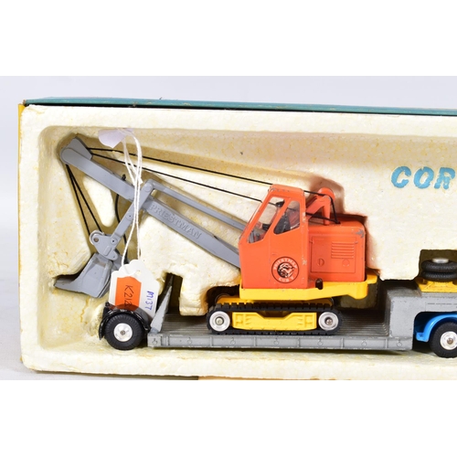 137 - A BOXED CORGI BEDFORD TK MACHINERY CARRIER AND PRIESTMAN CUB SHOVEL, Gift Set No.27, appears complet... 