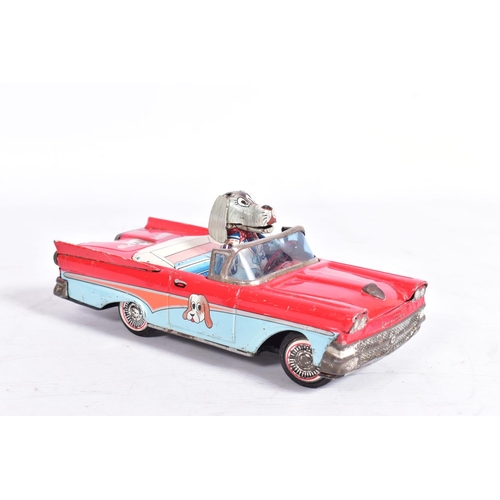 90 - AN UNBOXED SWALLOW TOYS (JAPAN) TINPLATE BATTERY OPERATED FORD FALCON FIRE CHIEF CAR, not tested, re... 