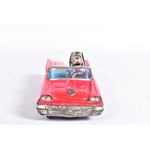 90 - AN UNBOXED SWALLOW TOYS (JAPAN) TINPLATE BATTERY OPERATED FORD FALCON FIRE CHIEF CAR, not tested, re... 